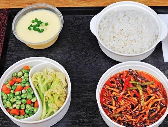 蓝白快餐产品 门店图片
