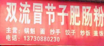双流冒节子肥肠粉品牌logo