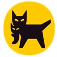 黑猫奶茶铺品牌logo