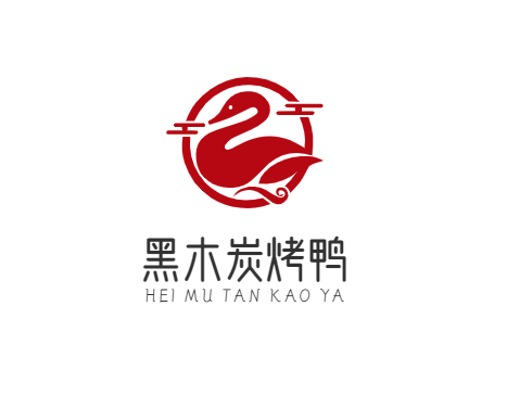黑木炭烤鸭品牌logo