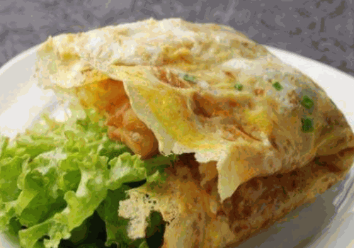 2颗鸡蛋煎饼
