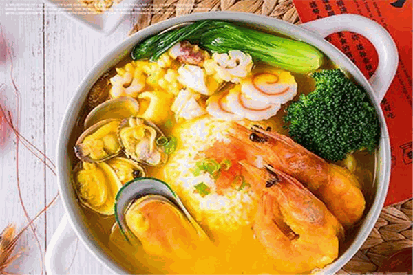 诀将鲜虾汤饭