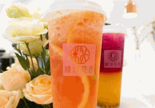 桃梨花香奶茶