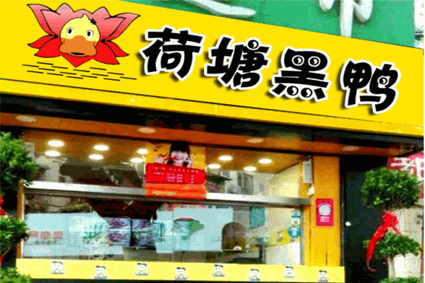 荷塘黑鸭
