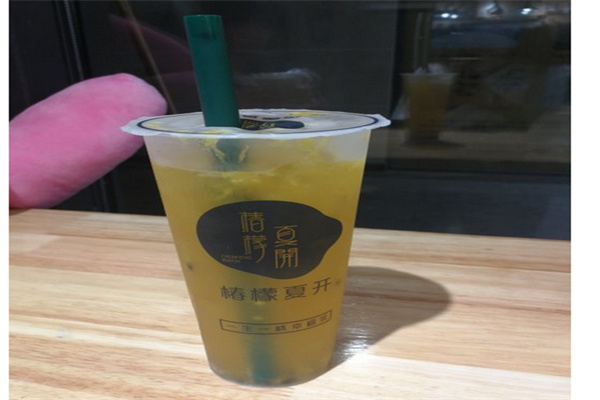 椿檬夏开奶茶产品 门店图片