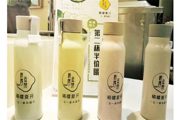 椿檬夏开奶茶产品 门店图片
