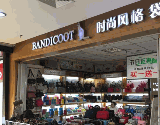 时尚风格袋鼠皮具产品 门店图片