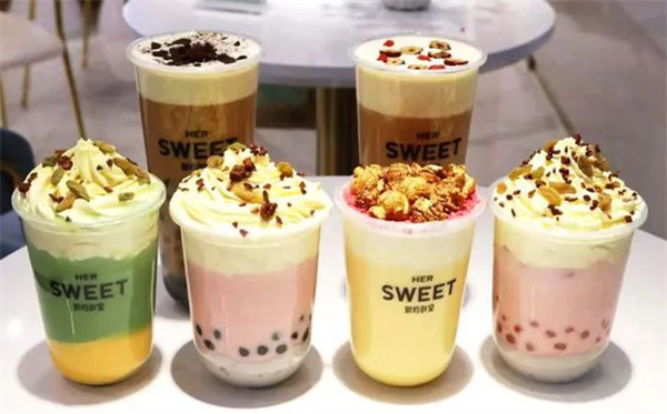 她的甜蜜奶茶产品 门店图片