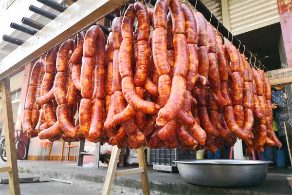 现场制作香肠产品 门店图片