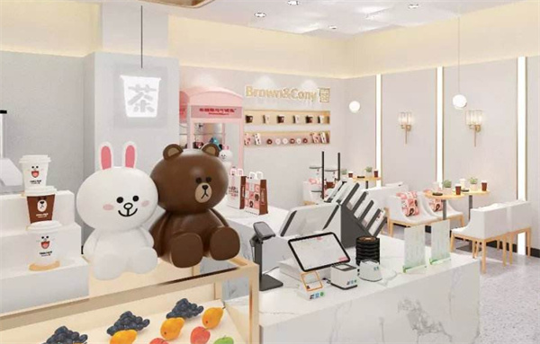 布朗奶茶店产品 门店图片