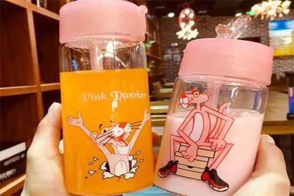 粉红豹奶茶产品 门店图片