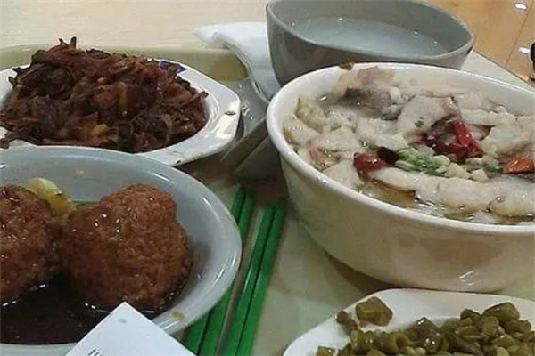 蓝与白快餐店产品 门店图片