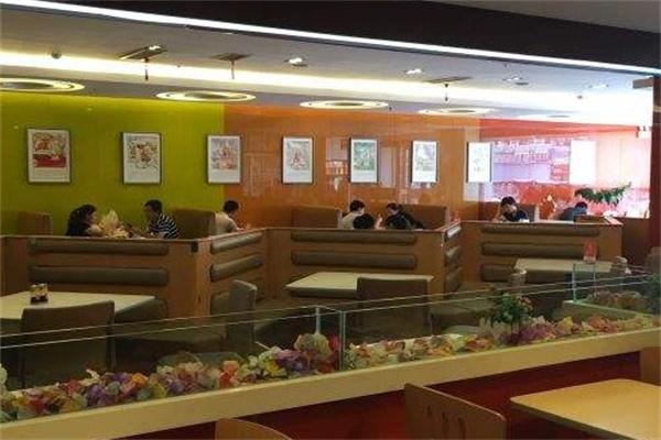 蓝与白快餐店产品 门店图片