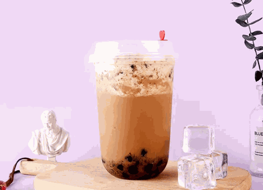 撞色奶茶店