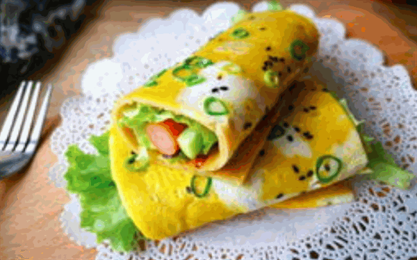 食香菜煎饼