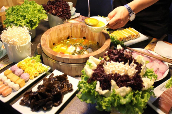 木桶喷泉火锅产品 门店图片