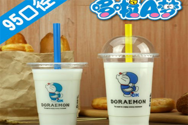 哆啦a梦奶茶产品 门店图片