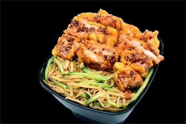 福哥脆皮鸡拌饭