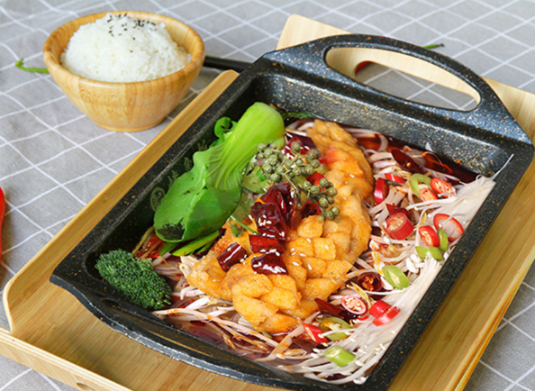 小炉烤鱼饭