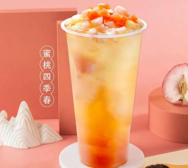 冰雪蜜桃奶茶店