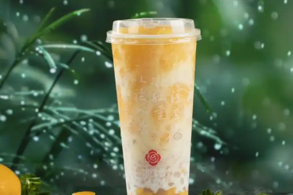 果露雪花果鲜奶茶